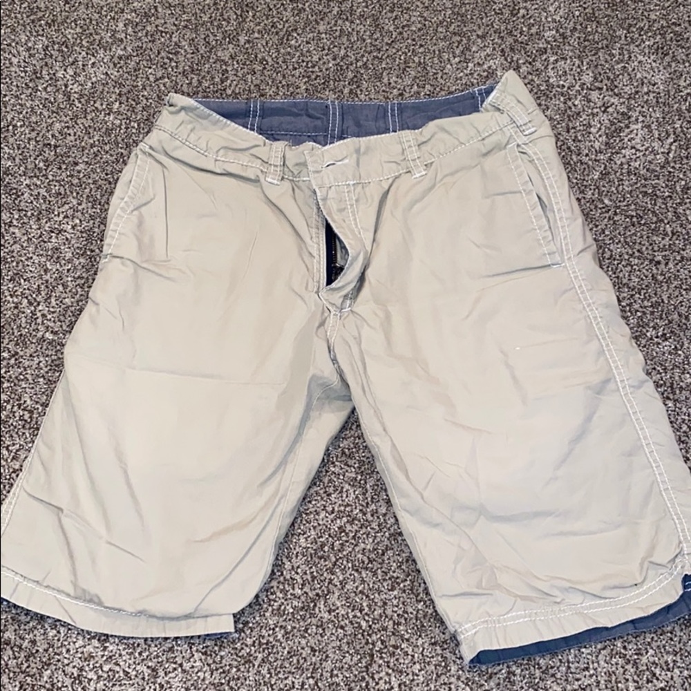 BKE, Mens Khaki/Denim Reversible short